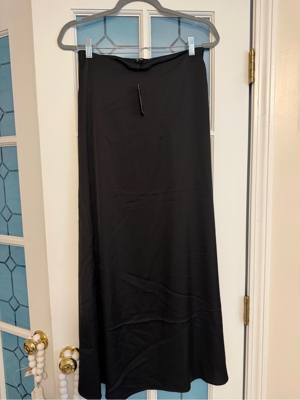 Express Black Maxi Skirt - Flowing A-Line Silhouette